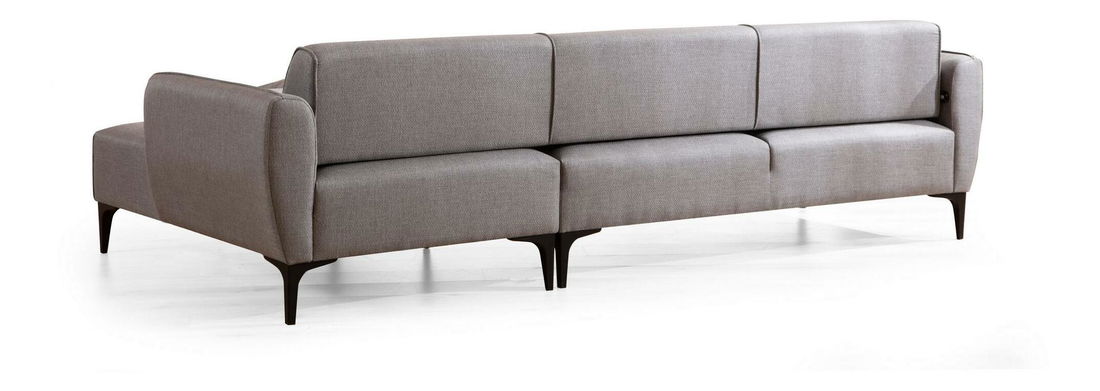 Rohová sedačka Belasemma (P) (šedá + černá)