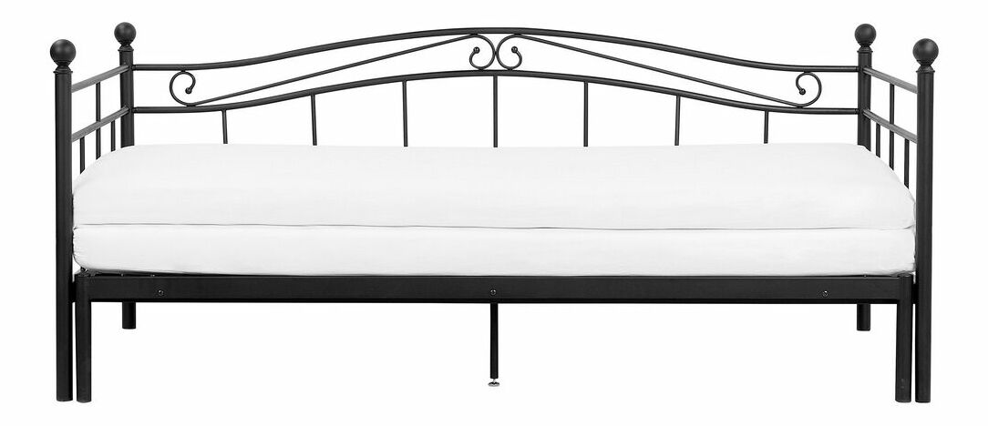 Rozkládací postel 90 cm TULO (s roštem) (černá)