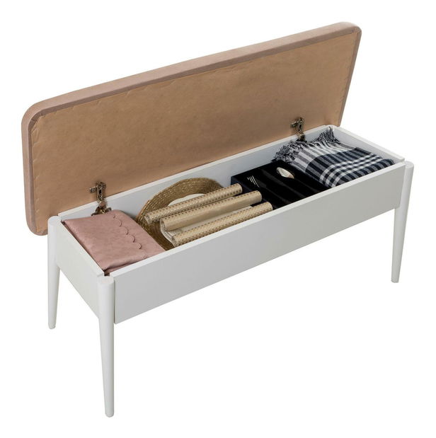 Lavice Vlasta 3 (bílá + kamenná) (s úl. prostorem)