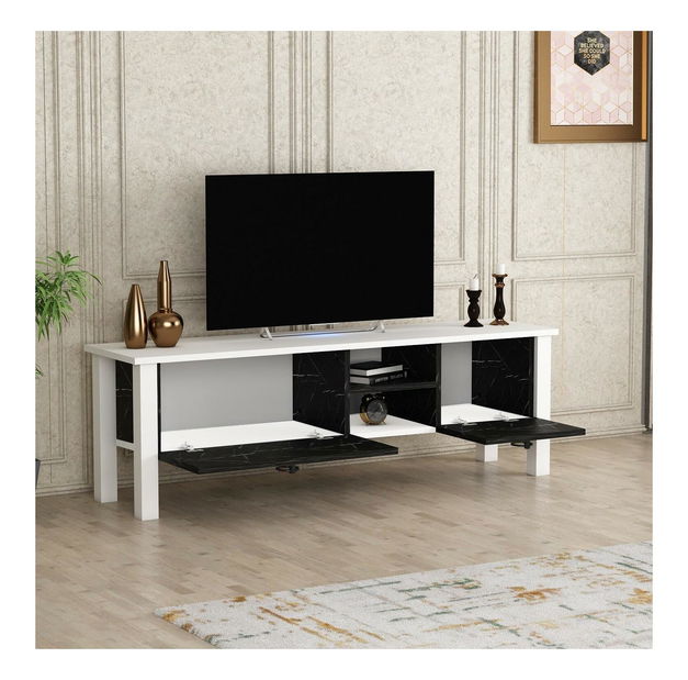 TV stolek/skříňka Tuteku 1 (bílá + černá)