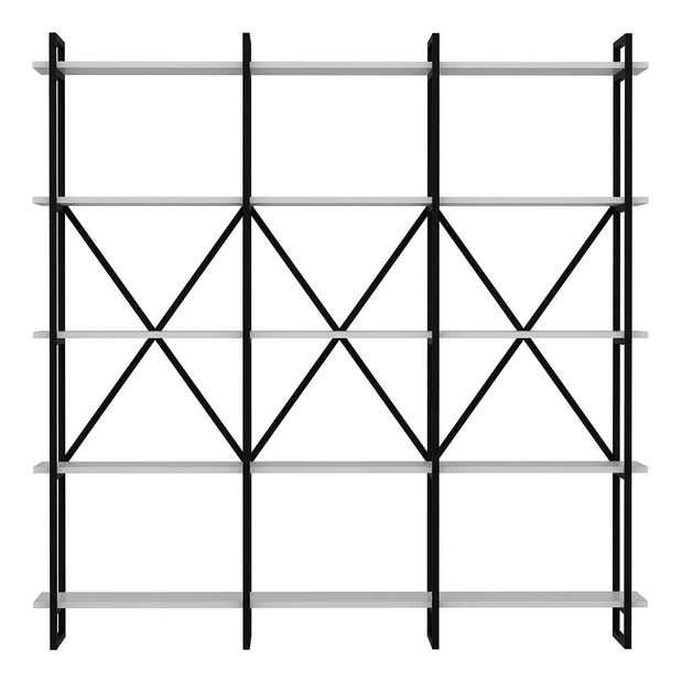 Regál Ladepe 4 (černá + bílá)