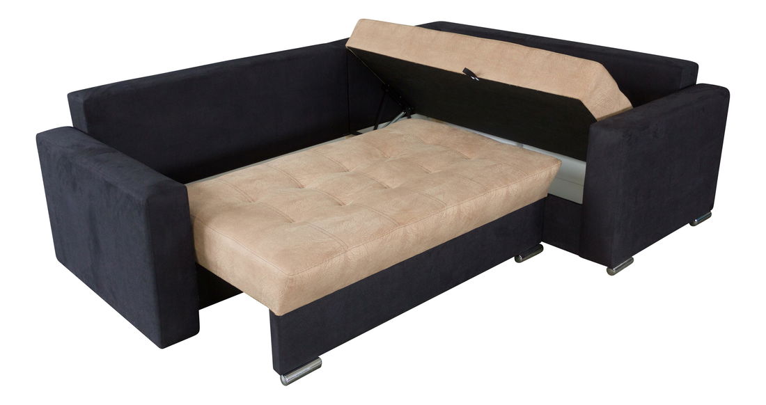 Rohová sedací souprava Valmero Bis (oranžová + černá) (P)