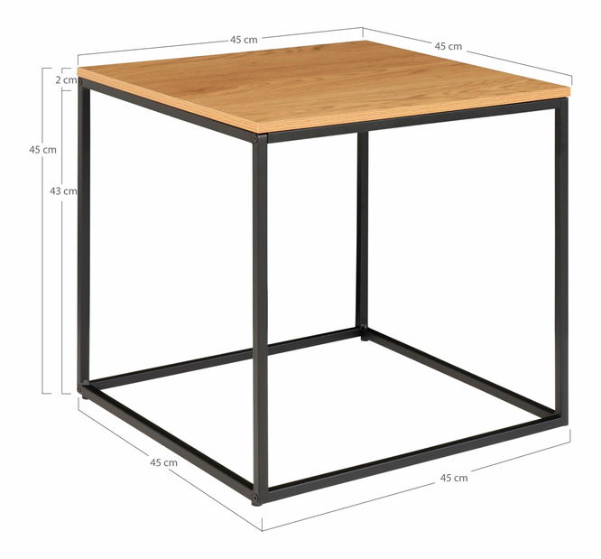 Příruční stolek Vistalia 1 (přírodní)