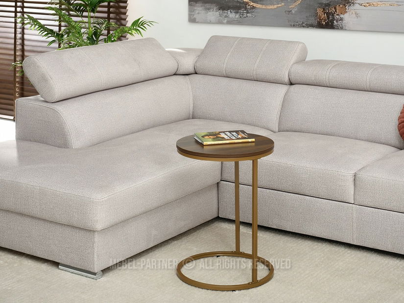 Konferenční stolek Corden (ořech + zlatá)