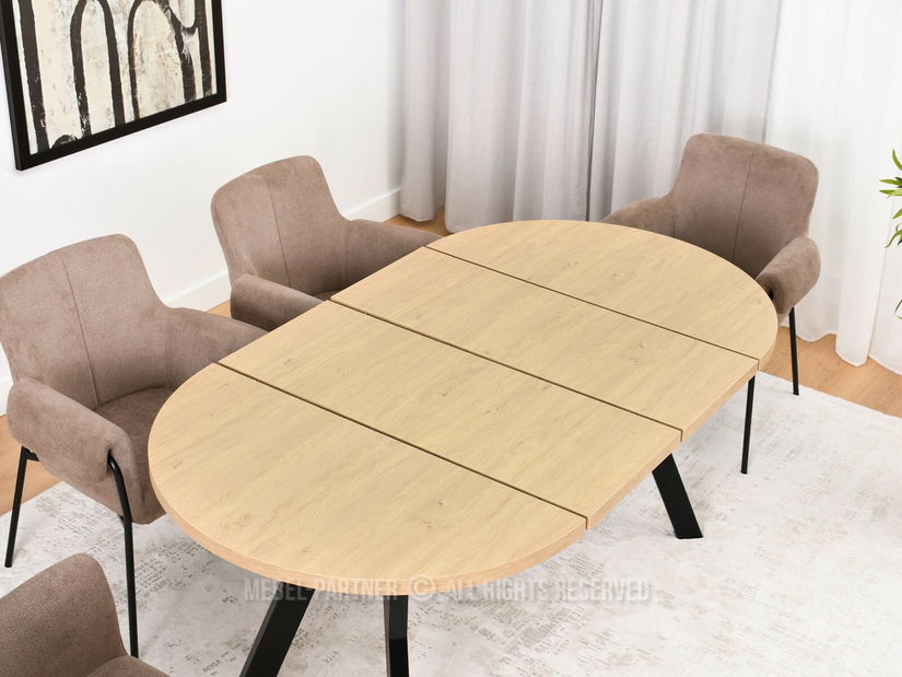 Jídelní stůl Bulgaria (dub + černá)