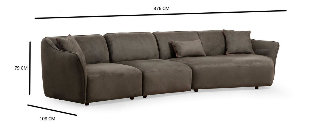 Rohová sedačka Mentasota 3 (hnědá)