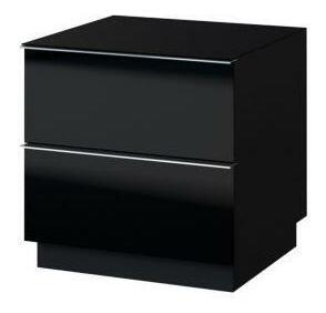 Závěsný TV stolek Henry Typ 38 (černá + černý vysoký lesk) *výprodej