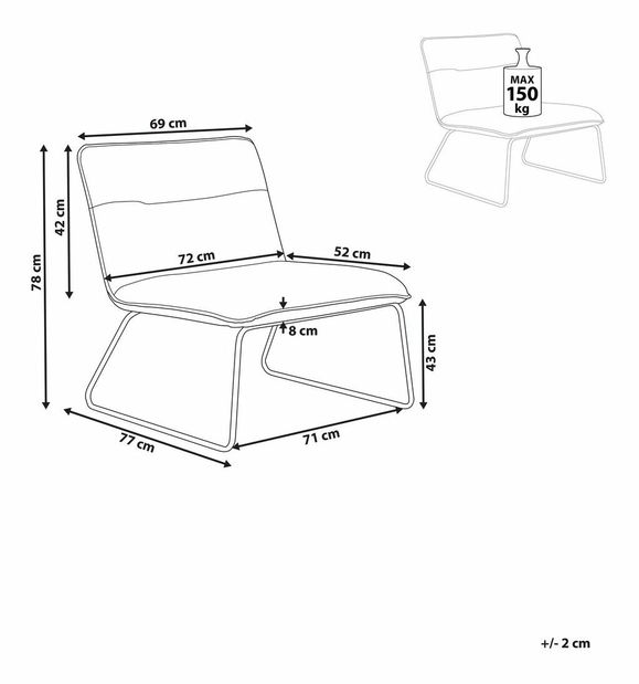 Křeslo Cyrilla (hnědá)