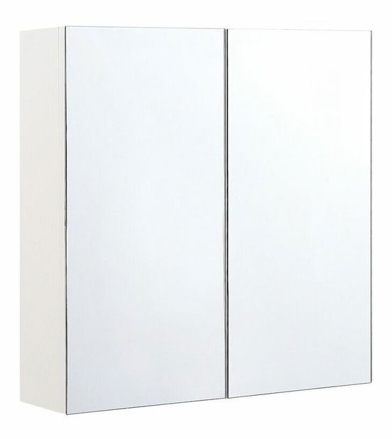 Koupelnová skříňka Navza (bílá + stříbrná)