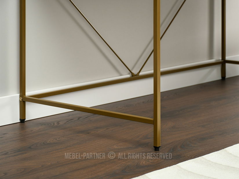 PC stolek Unica (ořech + zlatá)