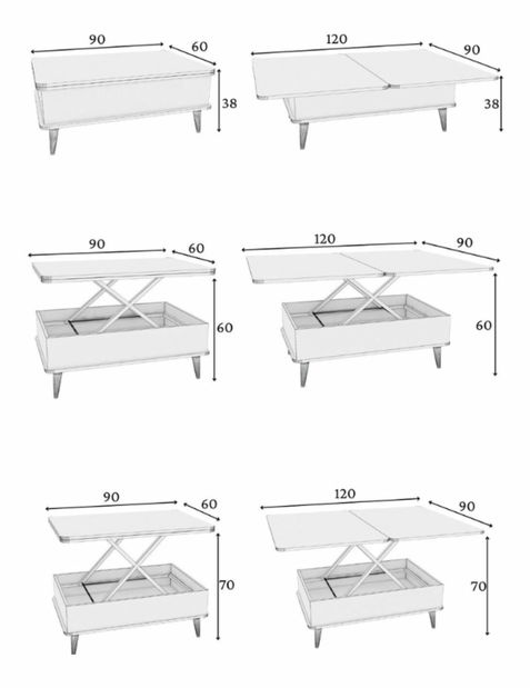 Konferenční stolek Otta (ořech)