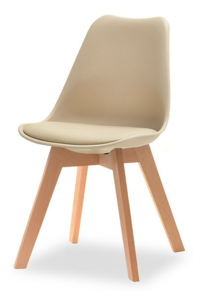 Židle Large Wood (béžová + černá)