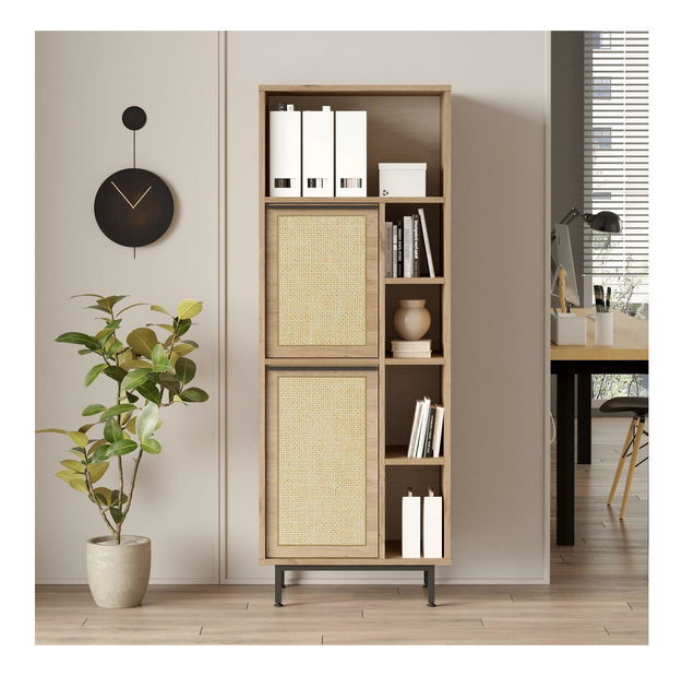 Regál Otto 10 B (ořech + černá)