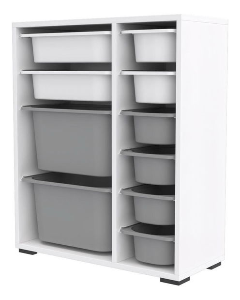 Organizér na hračky Dremonka 10 (bílá + šedá)