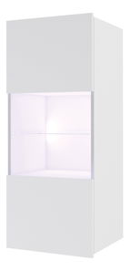 Závěsná skříňka Calabria (bílá matná + lesk bílý)
