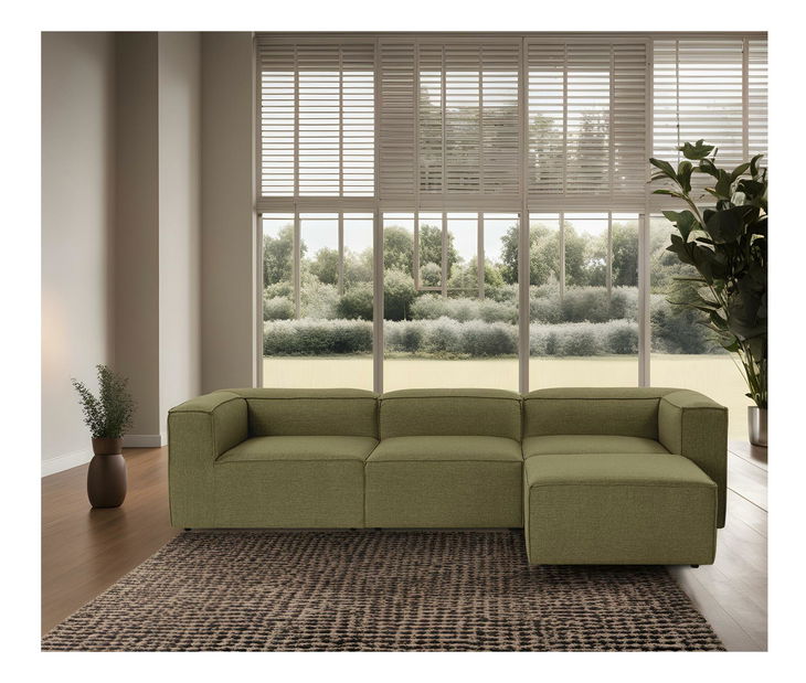 Rohová sedačka Forewona (zelená)