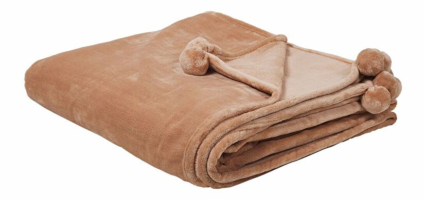 Deka 220x200 cm TEKRE (polyester) (hnědá)