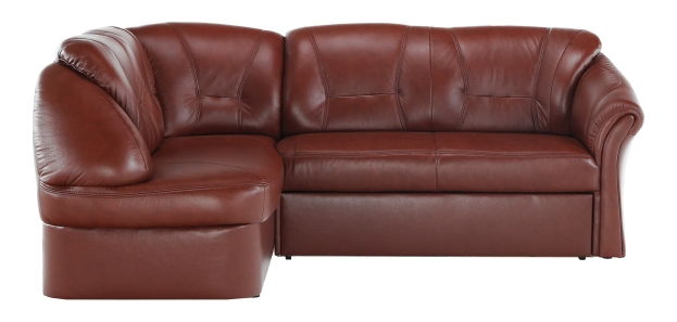 Kožená rohová sedací souprava Lamerton (L)