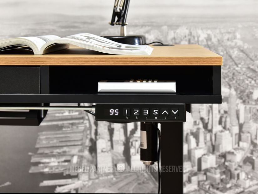 PC stolek Osto 120 (dub černý + černá)