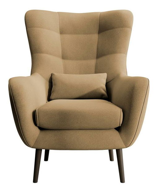 Křeslo s podnožkou Veneza VZ1 (světle hnědá + černá)