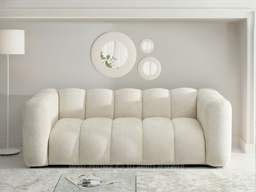 Pohovka dvousedačka Ocupan (krémová + černá)