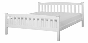 Manželská postel 160 cm GERNE (s roštem) (bílá)