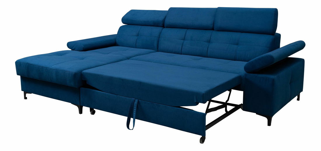 Rohová sedačka Nicholle (tmavě modrá) (L)
