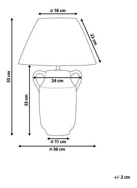 Stolní lampa Limza (zelená)