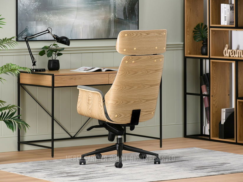 Křeslo Lionel (dub šedý + černá)