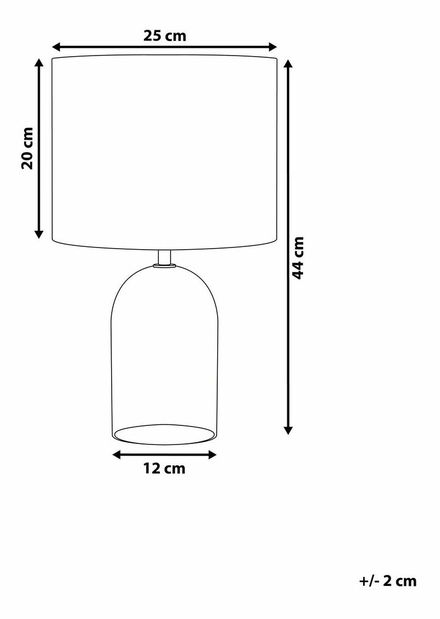 Stolní lampa Doriana (šedá)