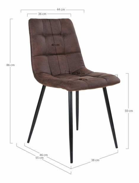 Jídelní židle Miveria 1 (hnědá)