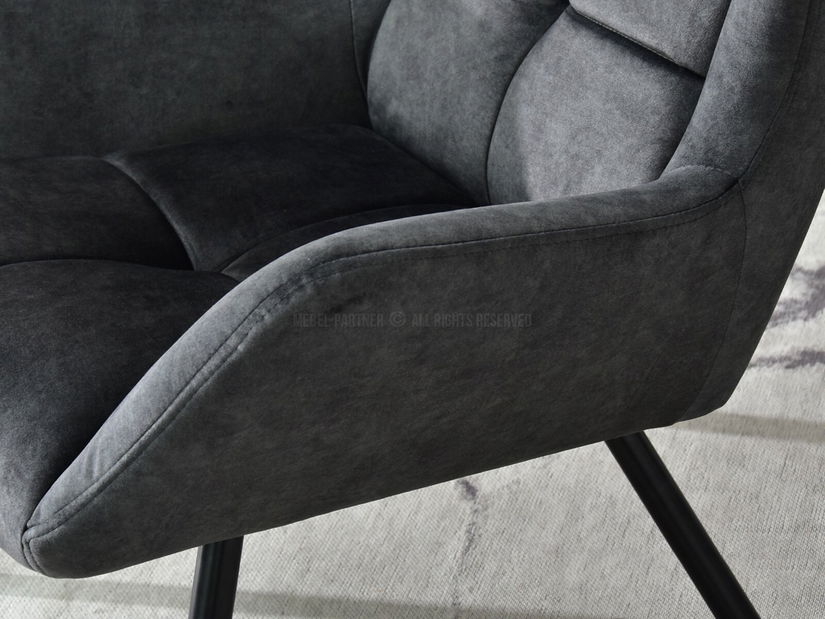 Designové křeslo Norweien (grafitová + zlatá)