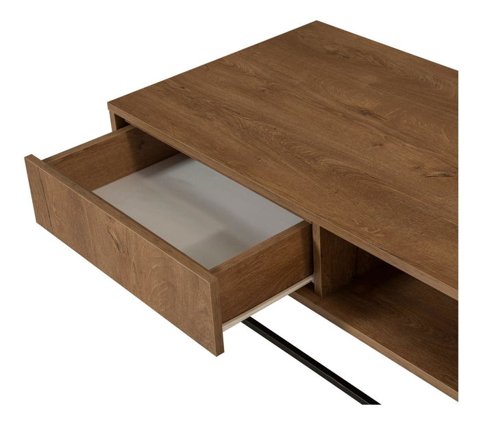 Souprava nábytku do obývacího pokoje Laxi 24 (ořech + černá)