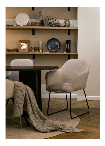 Jídelní židle Mimone (béžová + černá)