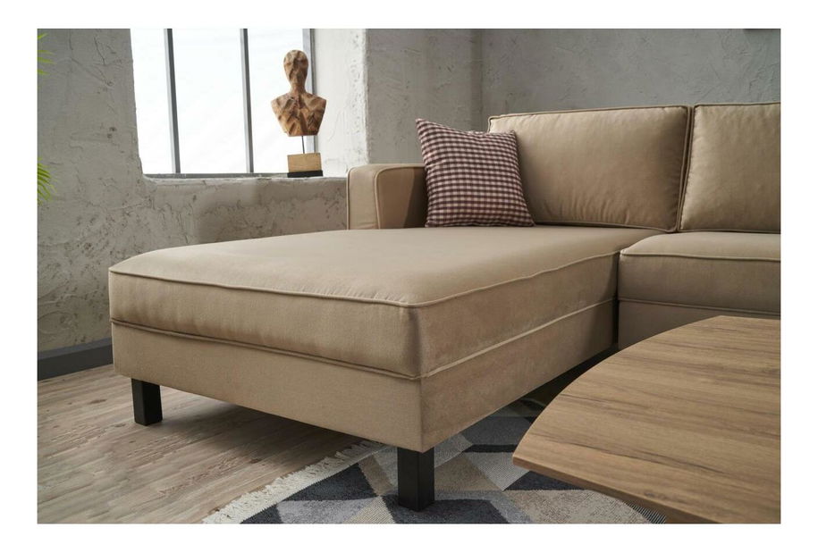 Rohová sedačka Kalen 1 (L) (krémový samet)