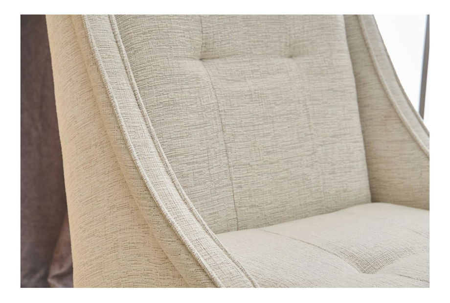 Křeslo Eloketta (krémová + ořech)