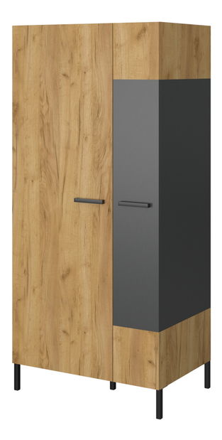 Šatní skříň Shanna (dub craft zlatý + antracit)