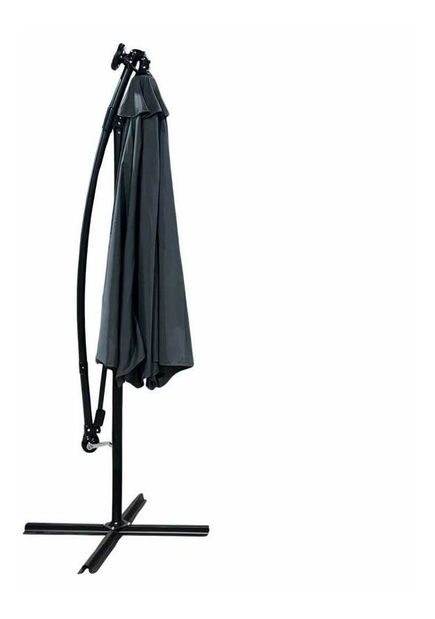 Zahradní slunečník Muller (tmavě šedá) (s osvětlením)