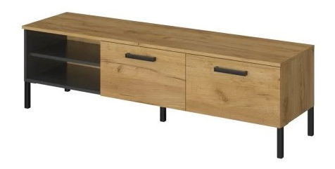 TV stolek Shanna (dub craft zlatý + antracit)