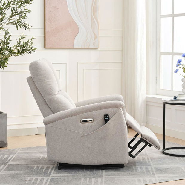 Polohovací křeslo Tesalureza (krémová)