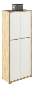 Policová skříň Rumia 07 (dub artisan + bílá)