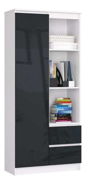Regál Rehana (bílá + grafit lesk)
