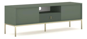TV skříňka Militaba (zelená + zlatá)