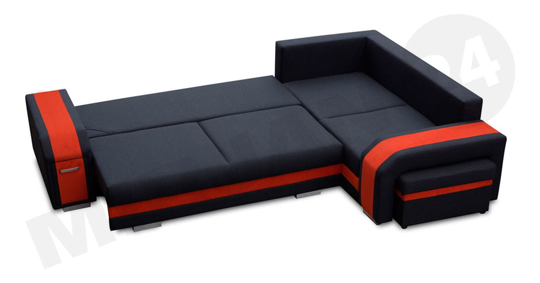 Rohová sedací souprava Sally (tmavě šedá + středně šedá)