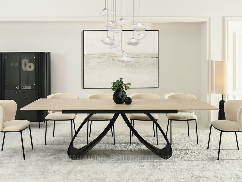 Jídelní stůl Pagina (béžová + černá)