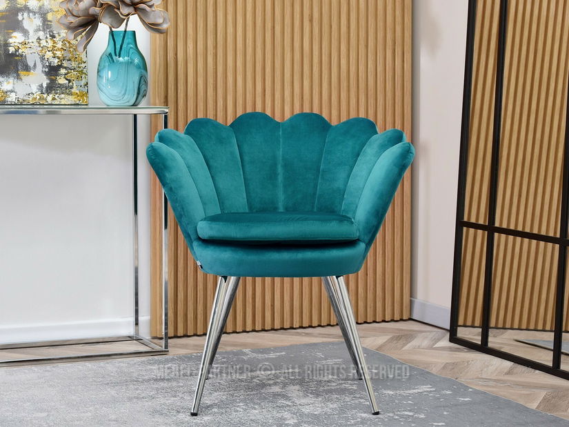 Křeslo Lasair (tyrkysová + černá)