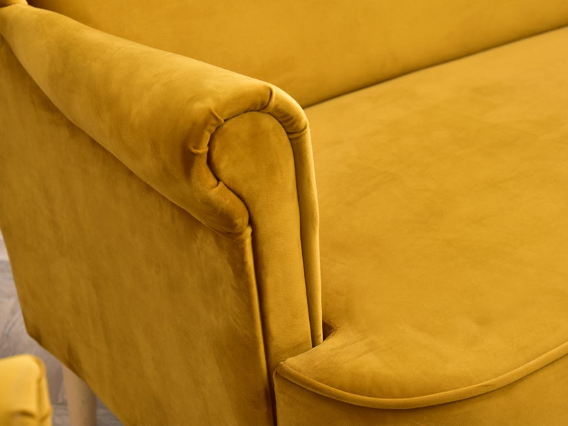 Pohovka dvousedačka ve tvaru ušák Muriera (medová + ořech)