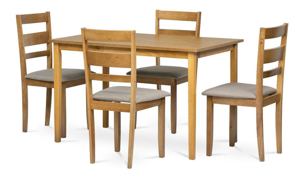 Jídelní set Advertia (dub landhaus + šedá) (pro 4 osoby)