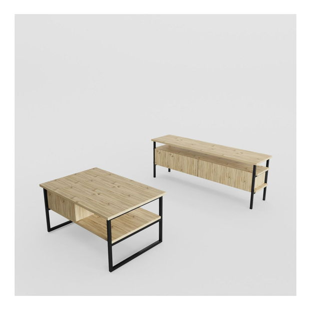 Sada nábytku do obývacího pokoje Pimoko (dub)