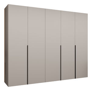 Šatní skříň 250 cm Alice 1 (kašmír + černá)